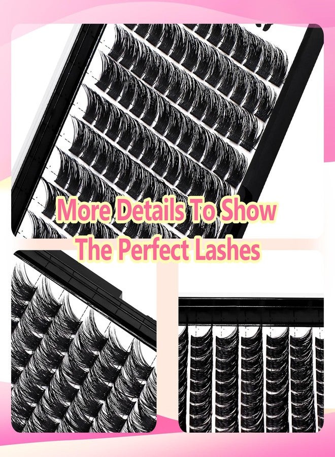 Hannahool Large Tray,10-20mm to Choose DIY Eye Lashes Extensions 120 Cluster Wide Stem Eyelashes Soft and Lightweight Individual False Eyelashes Dramatic Look (18mm) - Image 4